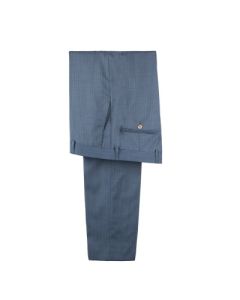 River Erro slim-fit-blauw-t515 Bram Chula Vista 46 Pak blauw - Visgraat Tessuti Biella